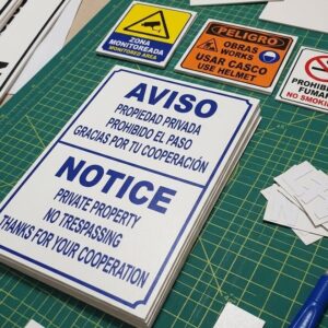 TROVICEL BLANCO TIPO PVC 3 MM / Rotulado con vinil