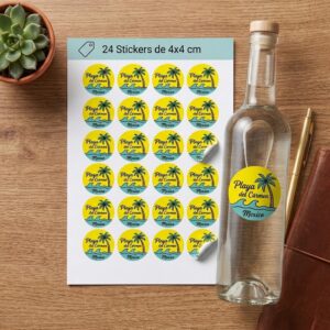 PACK 72 ETIQUETAS ADHESIVAS DE VINIL CON CORTE POR LA ORILLA